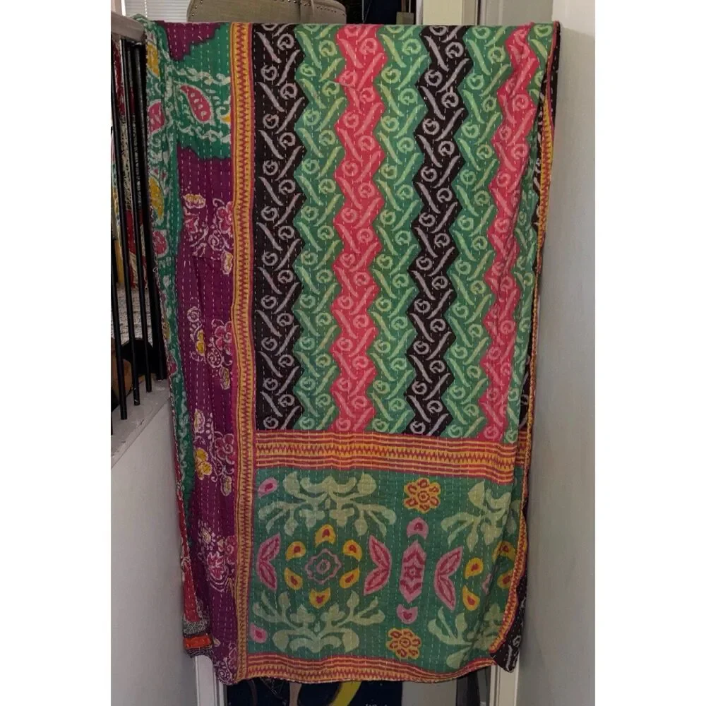 Handmade kantha quilt